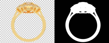 Mücevher arka planda izole edilmiş. 3d görüntüleme - illüstrasyon