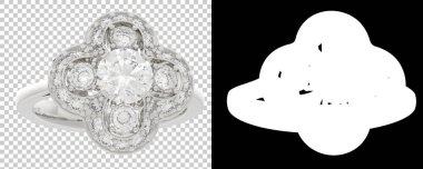 Mücevher arka planda izole edilmiş. 3d görüntüleme - illüstrasyon