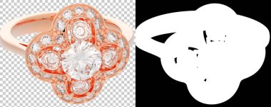 Mücevher arka planda izole edilmiş. 3d görüntüleme - illüstrasyon