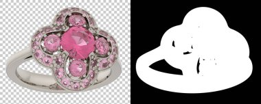 Mücevher arka planda izole edilmiş. 3d görüntüleme - illüstrasyon