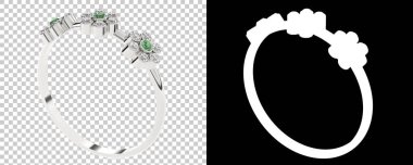 Mücevher arka planda izole edilmiş. 3d görüntüleme - illüstrasyon