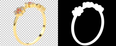 Mücevher arka planda izole edilmiş. 3d görüntüleme - illüstrasyon