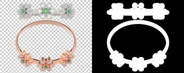 Dekoratif değerli mücevherlerin 3D çizimi