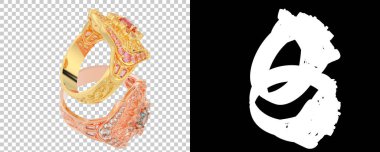 Dekoratif değerli mücevherlerin 3D çizimi