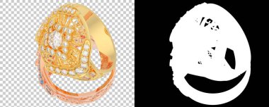 Dekoratif değerli mücevherlerin 3D çizimi