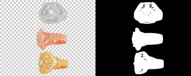 Dekoratif değerli mücevherlerin 3D çizimi