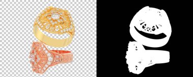 Dekoratif değerli mücevherlerin 3D çizimi