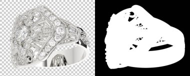 Dekoratif değerli mücevherlerin 3D çizimi