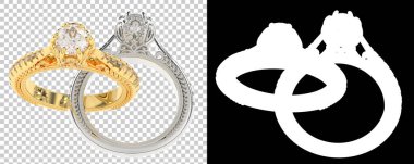 Dekoratif değerli mücevherlerin 3D çizimi