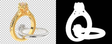 Dekoratif değerli mücevherlerin 3D çizimi