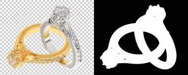 Dekoratif değerli mücevherlerin 3D çizimi