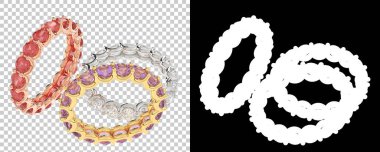 Dekoratif değerli mücevherlerin 3D çizimi