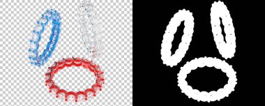 Dekoratif değerli mücevherlerin 3D çizimi