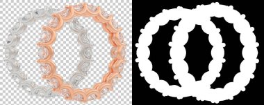 Dekoratif değerli mücevherlerin 3D çizimi