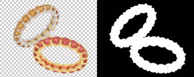 Dekoratif değerli mücevherlerin 3D çizimi