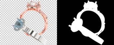 Dekoratif değerli mücevherlerin 3D çizimi