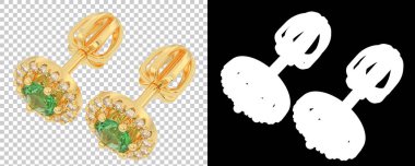 Dekoratif değerli mücevherlerin 3D çizimi