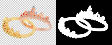 Dekoratif değerli mücevherlerin 3D çizimi