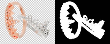 Dekoratif değerli mücevherlerin 3D çizimi