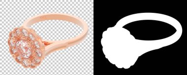 Dekoratif değerli mücevherlerin 3D çizimi