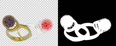 Dekoratif değerli mücevherlerin 3D çizimi