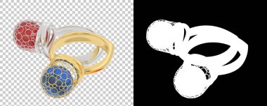 Dekoratif değerli mücevherlerin 3D çizimi