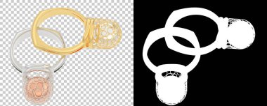 Dekoratif değerli mücevherlerin 3D çizimi