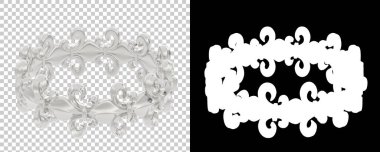 Altın yüzük beyaz arka planda izole edilmiş. 3d görüntüleme - illüstrasyon