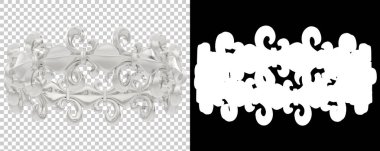 Altın yüzük beyaz arka planda izole edilmiş. 3d görüntüleme - illüstrasyon