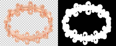 Altın yüzük beyaz arka planda izole edilmiş. 3d görüntüleme - illüstrasyon