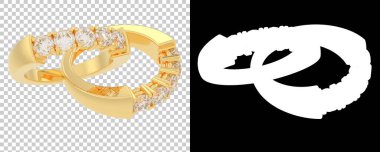 Dekoratif değerli mücevherlerin 3D çizimi