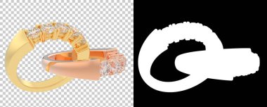 Dekoratif değerli mücevherlerin 3D çizimi