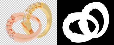 Dekoratif değerli mücevherlerin 3D çizimi