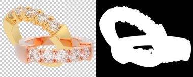 Dekoratif değerli mücevherlerin 3D çizimi