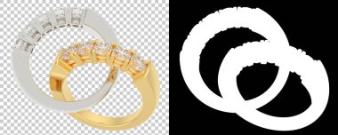 Dekoratif değerli mücevherlerin 3D çizimi