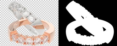 Dekoratif değerli mücevherlerin 3D çizimi