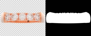 Altın yüzük beyaz arka planda izole edilmiş. 3d görüntüleme - illüstrasyon