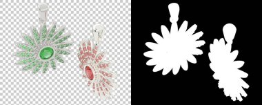 Dekoratif değerli mücevherlerin 3D çizimi