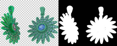 Dekoratif değerli mücevherlerin 3D çizimi