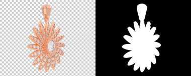 Dekoratif değerli mücevherlerin 3D çizimi