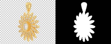 Dekoratif değerli mücevherlerin 3D çizimi