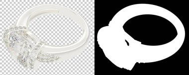 Altın yüzük beyaz arka planda izole edilmiş. 3d görüntüleme - illüstrasyon