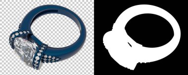 Altın yüzük beyaz arka planda izole edilmiş. 3d görüntüleme - illüstrasyon