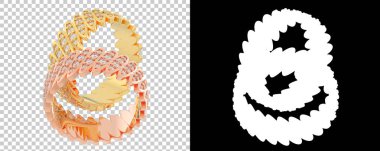 Beyaz arka planda izole edilmiş altın halkalar. 3d görüntüleme - illüstrasyon