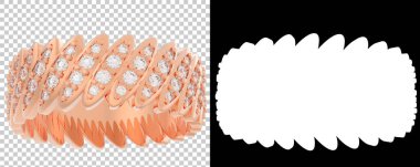 Altın yüzük beyaz arka planda izole edilmiş. 3d görüntüleme - illüstrasyon