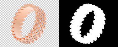 Altın yüzük beyaz arka planda izole edilmiş. 3d görüntüleme - illüstrasyon