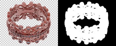 Altın yüzük beyaz arka planda izole edilmiş. 3d görüntüleme - illüstrasyon