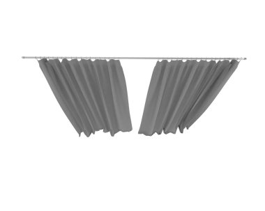 Perdeler izole edilmiş arka planda. iç tasarım