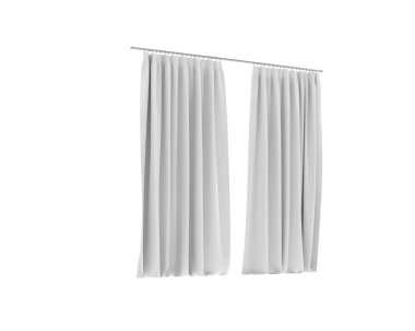 Perdeler izole edilmiş arka planda. iç tasarım