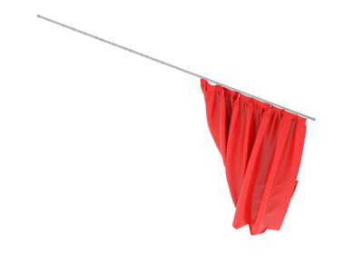 Perde izole arkaplanda. iç tasarım